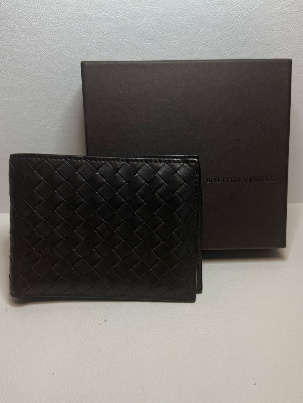 Bottega Veneta Brown Intrecciato Leather Wallet